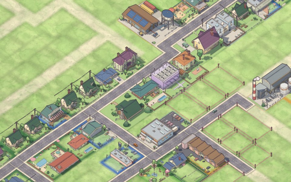 A hamlet of a few houses at a crossroads