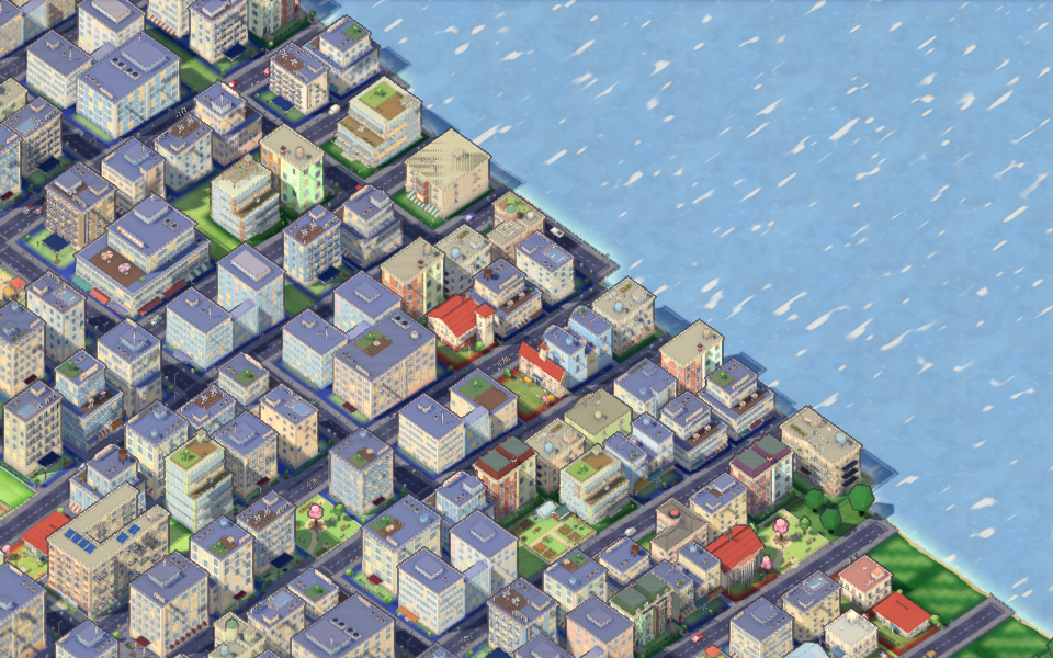 Dense towers along the water